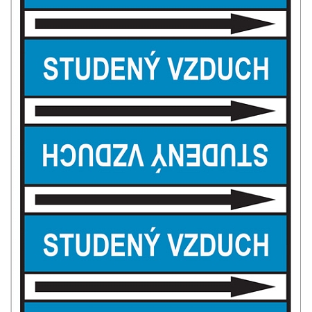Značení potrubí, studený vzduch